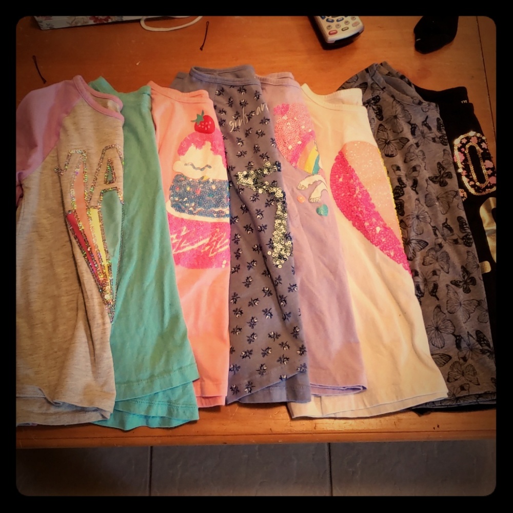 Set of 8 Girls Long Sleeve Shirts